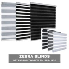 Image of Day & Night Blind Easy Fit Dual layer 165-210cm Zebra Vision Window Roller Blind