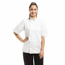 Image of WHITE LONG & SHORT SLEEVE CHEF JACKET (UNISEX)