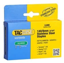 Image of Tacwise 140 Series 8mm (5/16") Stainless Steel Staples 1216 - Pack Of 2000