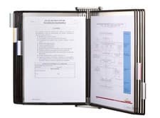 Image of Tarifold Sterifold A4 Antimicrobial Wall Display System with 10 Black Pockets