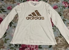 Image of Adidas White Long Sleeve Top Size Xs