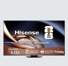 Image of Hisense 55 inch Smart TV 55U8QTUK 2025 ULED MiniLED HDR 4K Ultra HD Black
