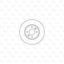 Image of Brake Disc Rotors For Renault Kangoo Mk2 Front Axle Abtex BD1799V
