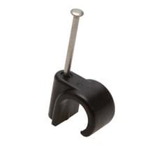 Image of Black Nail In Pipe Clips Talon 8mm 10mm 15mm 22mm 28mm Plumbing Copper Plastic