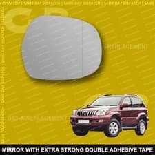 Image of For Toyota Land Cruiser wing mirror glass 03-09 Right side with Wide Angle