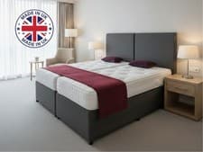 Image of Zip & Link Divan Beds 5ft 6ft | Deep Orthopaedic Mattress Avalon |Hotel Quality