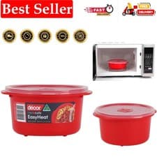 Image of Microsafe 800ml Round food container. Microwave, freezer, dishwasher safe and...