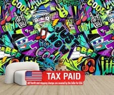 Image of Graffiti Street backdrop Urban Wallpaper Mural Removeable Washable Peel&Stick
