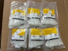 Image of StarTech.com 6 Packs Cable Ties,100mm x 2.5 mm, White Nylon 66, 1 Pack=100 Ties