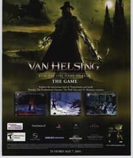 Image of 2004 Van Helsing The Game Xbox PS2 GBA Video Game Art Vintage Print Ad Poster