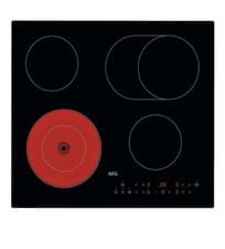 Image of AEG 3000 Series 60cm 4 Zone Ceramic Hob with Expandable Zone HRX64360C