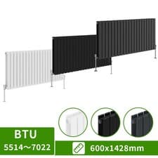 Image of Horizontal Vertical Designer Radiator Oval Column Flat Panel Central Heating