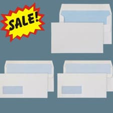Image of DL White Envelopes | Self Seal | Plain & Window | 90gsm