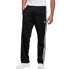 Image of Adidas Mens Tracksuit Firebird Black Top and Bottoms Set Zip Up Jacket