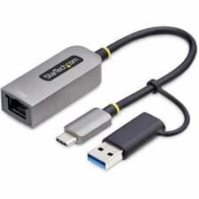 Image of Startech Usb-C To To Ethernet Adapter With Usb-A Dongle 10/100/1000Mbps Usb 3.0