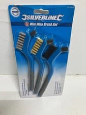 Image of Mini Wire Brush Set 3 Piece Silverline 617623