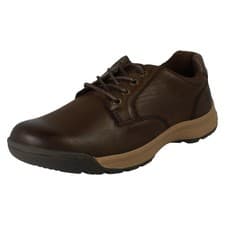 Image of Mens Hush Puppies Leather Casual Lace Up Fastening Everyday Shoes 'Vinson'