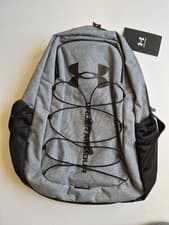 Image of Under Armour UA Hustle Sport GREY GRAY Backpack 26L School Work Gym Fits 15"
