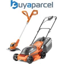 Image of Flymo 36V EasiStore 340R Cordless Lawnmower 34cm Twin 18v & Grass Trimmer Bare