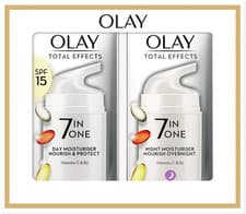 Image of Olay Total Effects Anti-Ageing 7In1 Gift Set: Day Cream Moisturiser 37Ml, Night