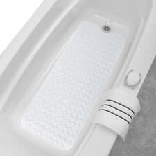 Image of Non Slip Bath Mat Extra Large Shower Mat Bathtub Anti-Mold Rubber Strong Suction