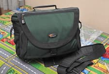 Image of Lowepro Nova 5 AW Shoulder Bag (L) Pro Khaki/Forest Green & black
