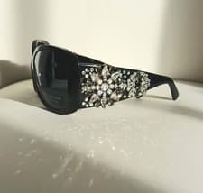 Image of Dolce & Gabbana Limited Edition Oversized Sunglasses DG4040G 501/87 with crystal