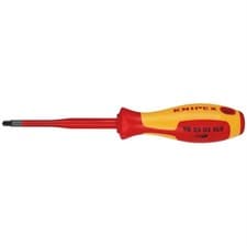 Image of Knipex 98 25 02 SLS VDE Insulated Plus/Minus Pozidriv Screwdriver, PZ/S2 x 100mm