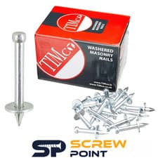 Image of TIMCO Masonry Nails Washered Zinc - All sizes, Packs of 50 & 100