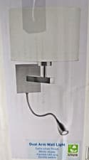 Image of Searchlight dual arm wall light 3550CC/SS