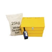 Image of 50 Litre Lockable Grit Bin and 25kg Salt Kit 389116