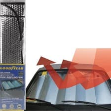 Image of Goodyear Car Windscreen Sun Shade Reflective Foil UV Heat Blocker  Folding Front