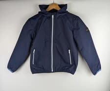 Image of Boss windbreaker Boys Jacket - Blue age 10 years lightweight full zip hooded new
