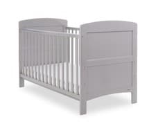 Image of Obaby Grace Baby Cot Bed - Warm Grey (No mattress!)