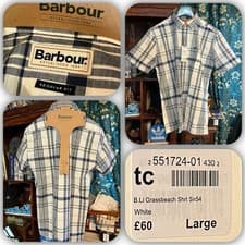 Image of BARBOUR “Li GRASSBEACH” SHORT SLEEVED SHIRT 🐣 Large 23.75”ptp 🐣 NEW!!!