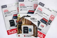 Image of Sandisk and Kingston 128gb microSDXC x4 bundle sealed original packaging