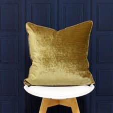 Image of Riva Paoletti Luxe Soft Faux Velvet Piped Cushion Cover Decorative Sofa Pillow