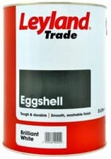 Image of Leyland Trade Eggshell in Brilliant White 5L Hardwearing Solvent (Oil) Based