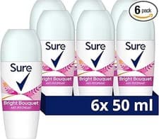 Image of Sure Bright Bouquet Roll On Deodorant 50ml x6 Women 48h Antiperspirant