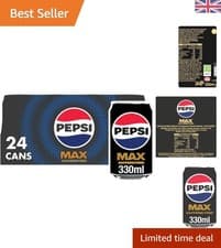Image of Pepsi Max No Caffeine, 24-Pack of 330ml Cans - Refreshing Zero Sugar Soda