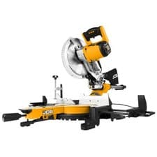 Image of JCB Electric Sliding Mitre Saw, Corded, 254mm 10" Disc Cutter 2000W, 230-240V