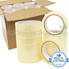 Image of CLEAR 1" PACKING TAPE CELLOTAPE SELLOTAPE ADHESIVE TAPE - 25mm x 66M - ALL QTY'S