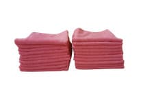 Image of Microfibre Cloths Exel Cleaning Wash Towels 40cm (Green/Blue/Pink/Yellow)