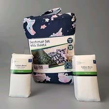 Image of Your Zone 8pc Glow in the Dark Unicorn Bed in a Bag Twin Blue Purple Pink  New