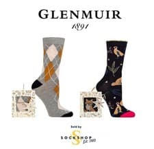Image of Christmas Socks Womens Hanging Gift Boxed Socks Soft Bamboo 1 Pair 4-8 -Glenmuir