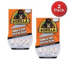 Image of Gorilla Crystal Clear Tape 8.2m 2 Pack Strong Waterproof Adhesive Repair