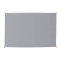 Image of 5 Star Office Felt Noticeboard with Fixings and Aluminium Trim 1200x900mm Grey