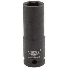 Image of Draper 06887 Expert 14mm 3/8" Square Drive Hi-Torq6 Point Deep Impact Socket