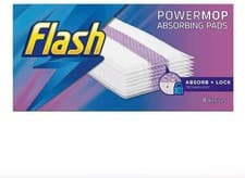 Image of Flash Power Mop Absorbing Pads with Absorb+Lock Technology 8 Refills NEW