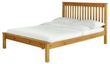 Image of Aspley Kingsize Wooden Bed Frame - Oak Stain | Modern Bedroom Style